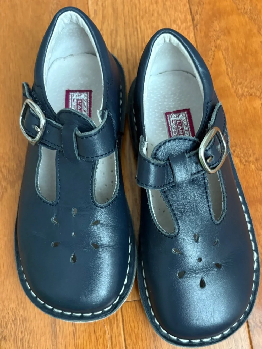 L’Amour Toddler T-Strap Mary Jane Shoes Navy Leather Size 11 Like New